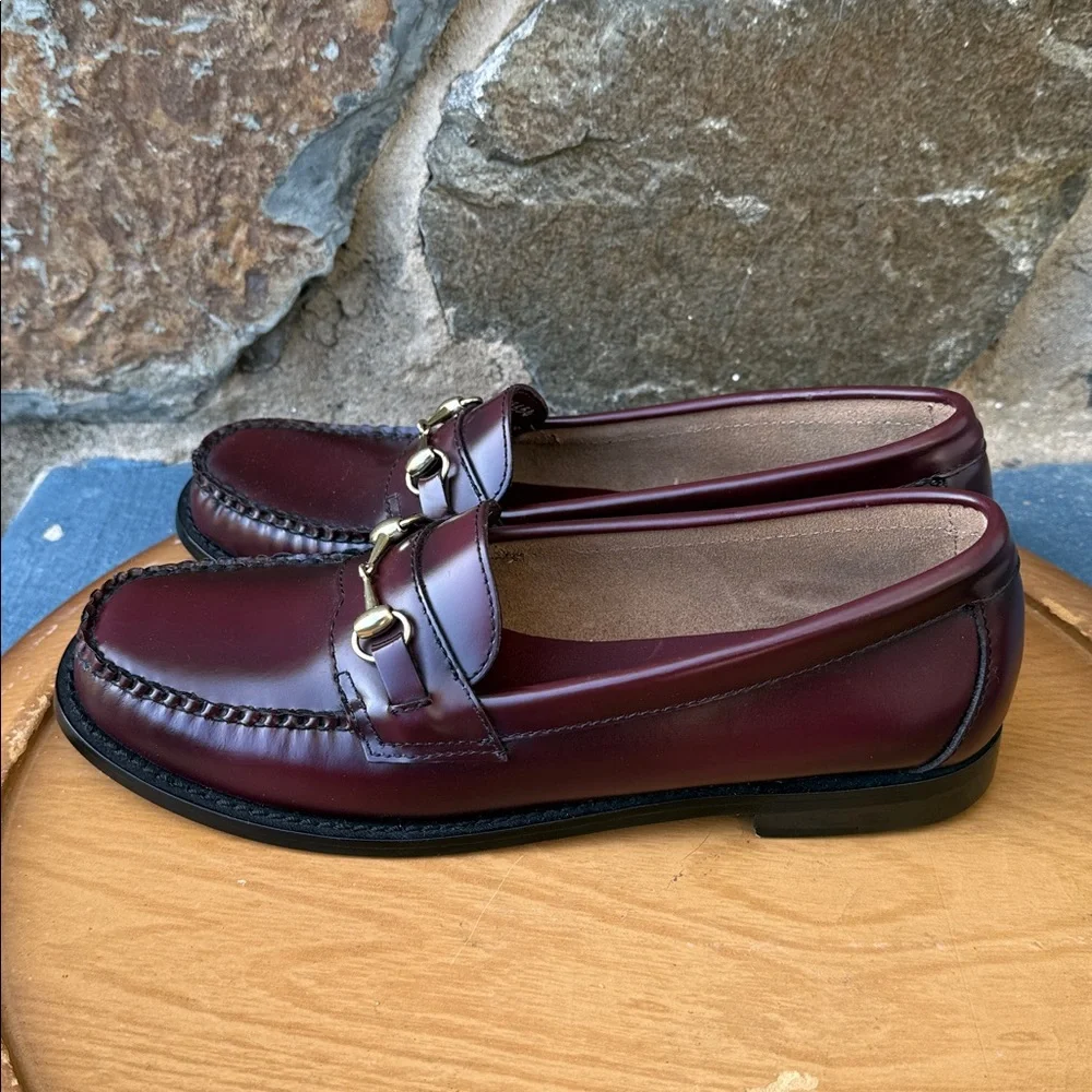 NEW Brooks Brothers Horsebit Loafers Burgundy Leather Size 8